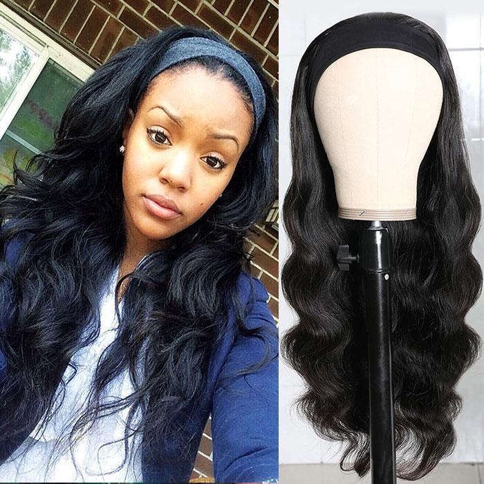 Body Wave Headband Wig outlet Brazilian VIrgin Remy Human Hair Trendy Headband Wig