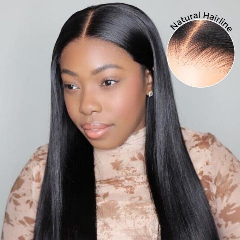 13x6 Transparent HD Lace Frontal Wigs Pre Plucked Straight Human Hair Wigs 180% DensityFor Women