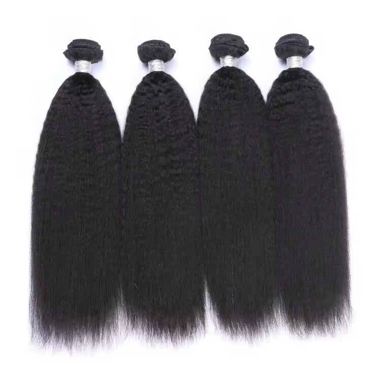 Kinky Straight 100% Human Hair 4 Bundles 