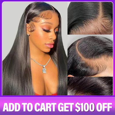 Straight Lace Front Wigs Human Hair 13x4 HD Transparent Lace Front Human Hair Wigs