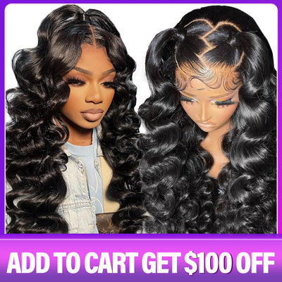 180 Density Loose Wave Lace Wigs Raw Indian Human Hair Lace Front Wigs For Black Women
