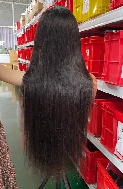 HD lace straight hair glueless wig