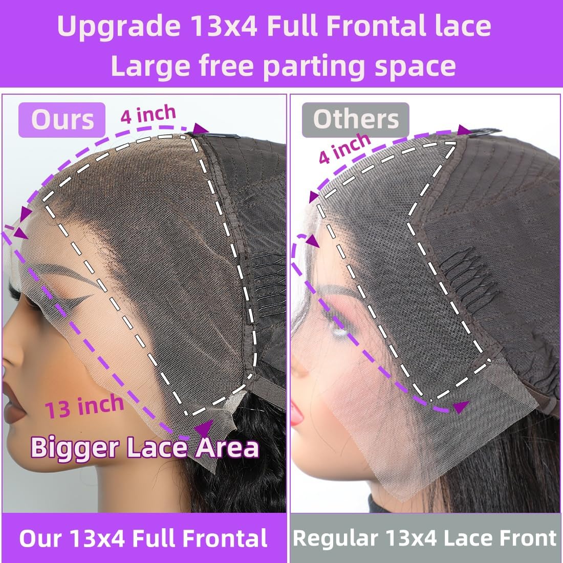 13*4 full frontal lace wig HD lace