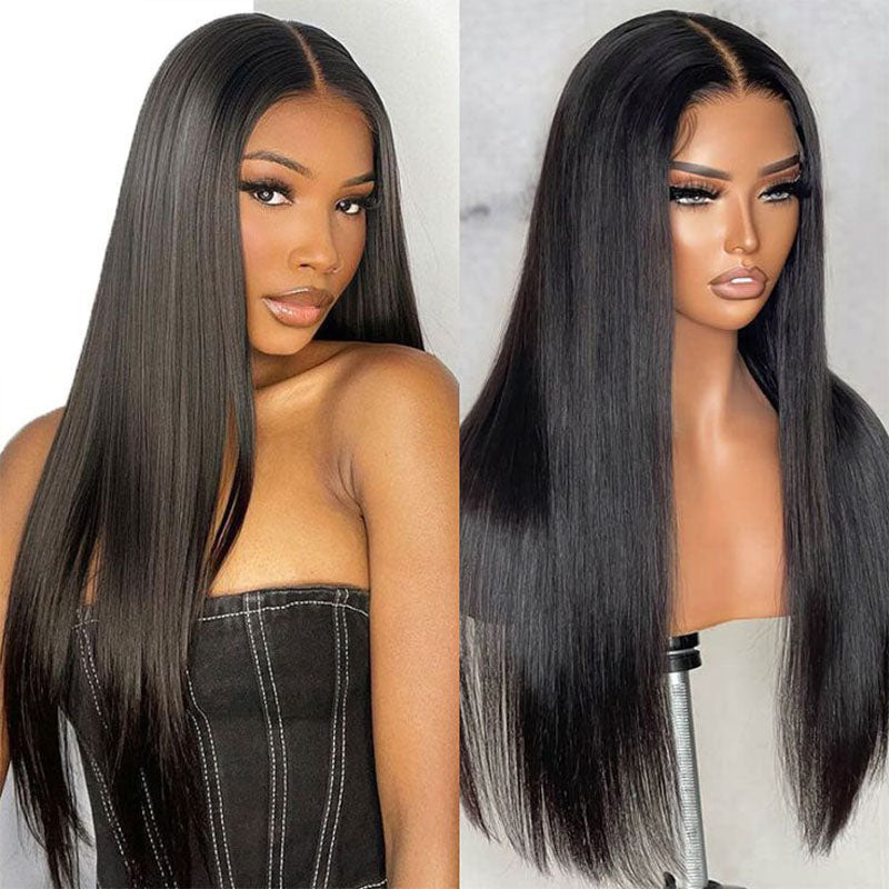 100 Natural Malaysian Virgin Remy Straight Hair Lace Front Human Hair Wigs For Women