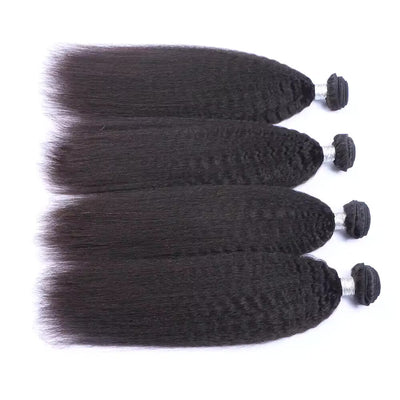 Kinky Straight 100% Human Hair 4 Bundles