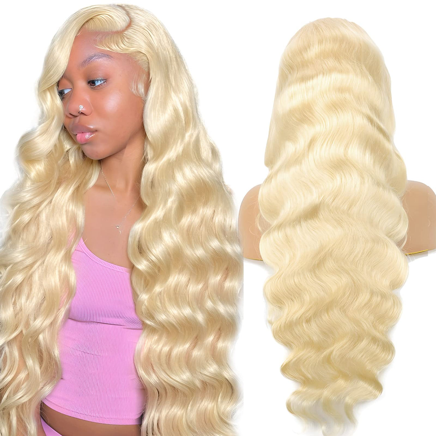 body wave blonde wig 30 Inch