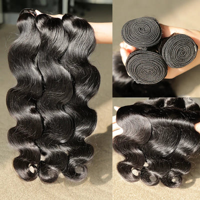 real human hair body wave bundles