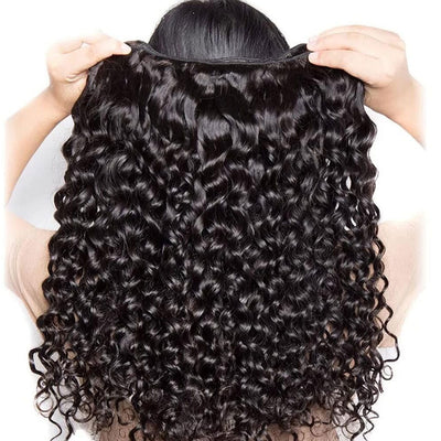 Deep Wave 3 Bundles With Closure 100% Human Hair