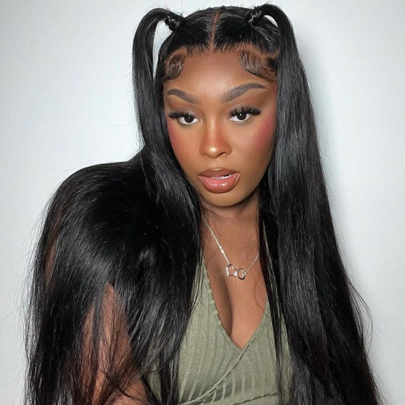 Modern Show Achieve Flawless Style with 180 Density Peruvian Straight Transparent Full Lace Wigs For Black Women