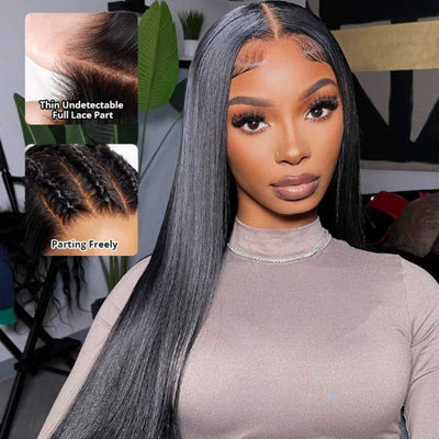 Modern Show Achieve Flawless Style with 180 Density Peruvian Straight Transparent Full Lace Wigs For Black Women