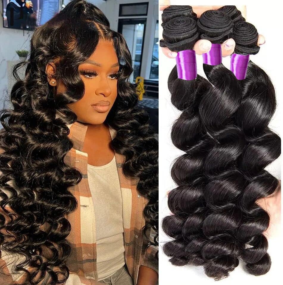 Loose Wave 4 Bundles 100% Brazilian Virgin Human Hair