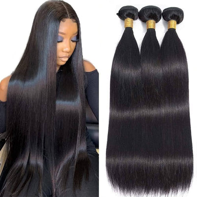 Silky Straight 3 Bundles 100% Brazilian Virgin Human Hair