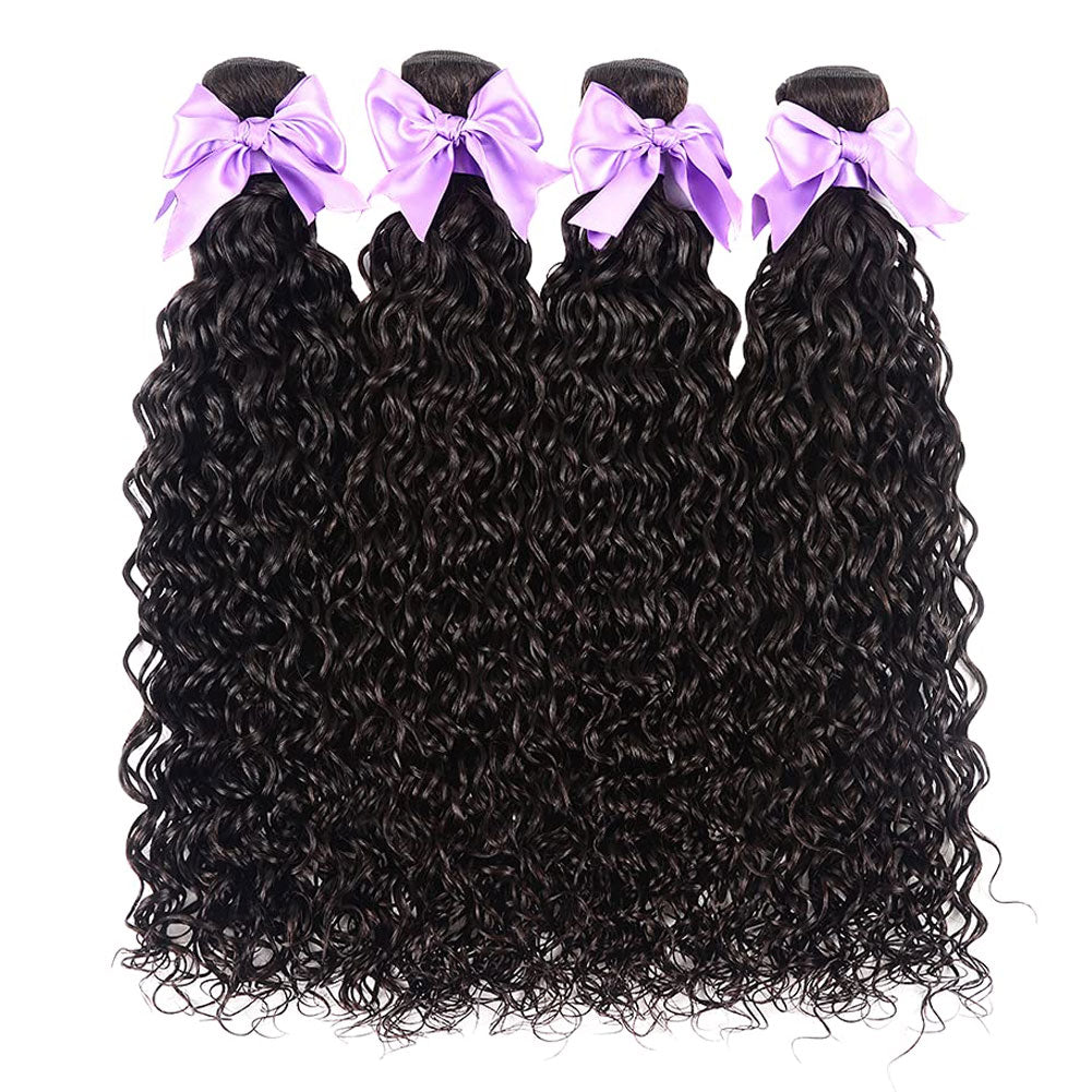 Water Wave 4 Bundles 100% Brazilian Virgin Human Hair