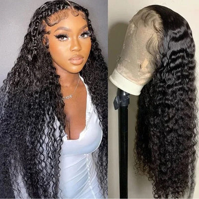 water wave wig 13X4 transparent lace front wigs 180% Density