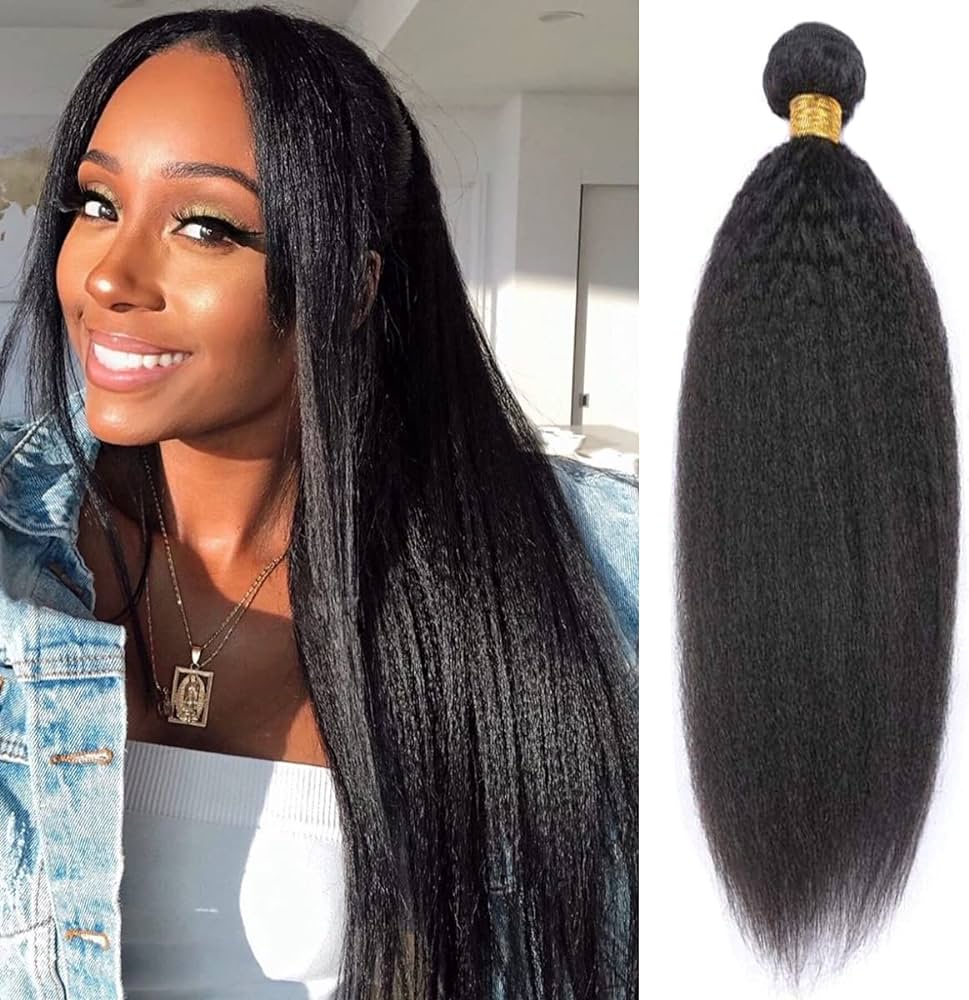 Yaki Straight 4 Bundles 100% Brazilian Virgin Human Hair