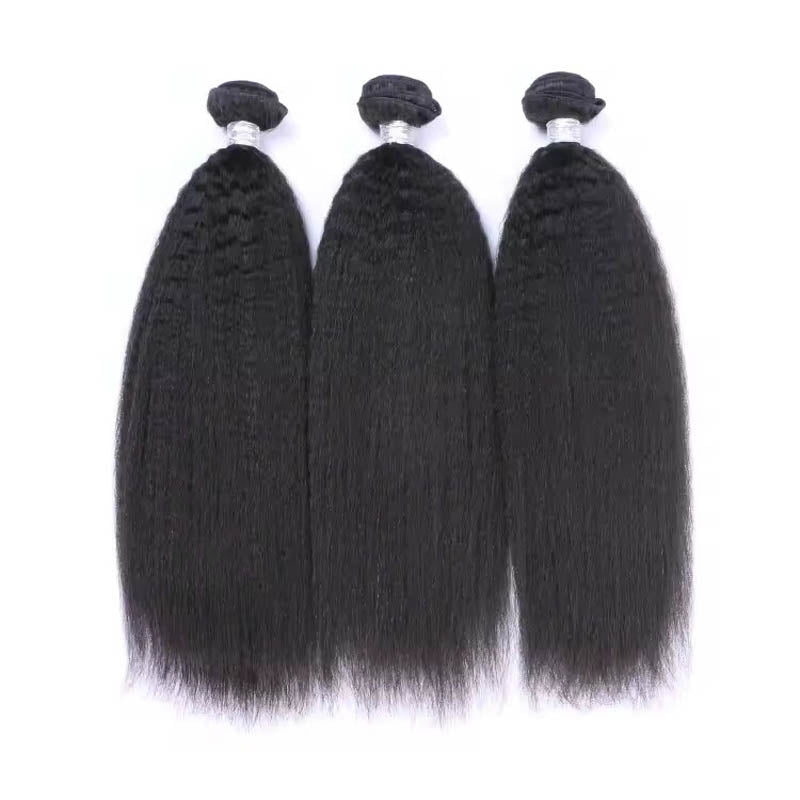 Modern Show Yaki Straight Human Hair Weave 3 Bundles Virgin Real Human Hair Extensions for Women