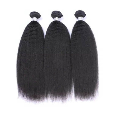 Modern Show Yaki Straight Human Hair Weave 3 Bundles Virgin Real Human Hair Extensions for Women