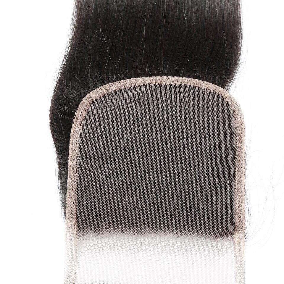 Straight 3 Bundles With Lace Frontal Closure Real Virgin Human Hair