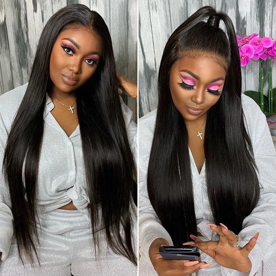 Straight 3 Bundles With Lace Frontal Closure Real Virgin Human Hair