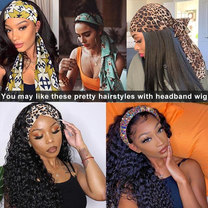 Body Wave Headband factory Wig Brazilian VIrgin Remy Human Hair Trendy Headband Wig