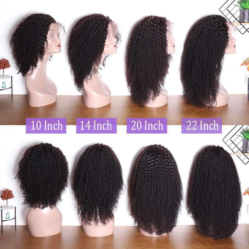 Women's orders 24 inch kinky curly lace front wig