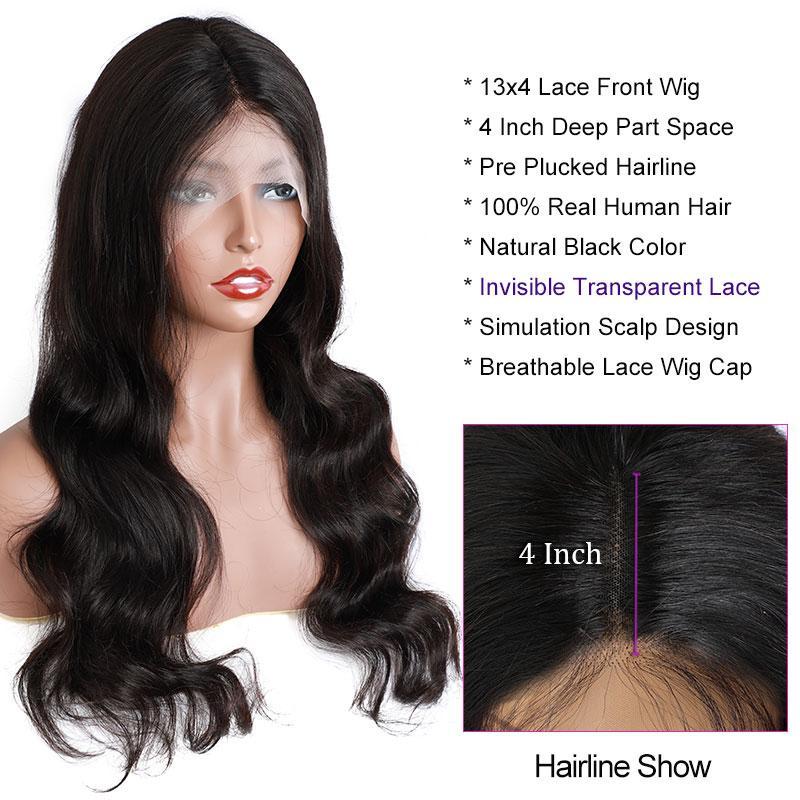 Black 13x4 lace frontal wig in 18 inches *420 hot