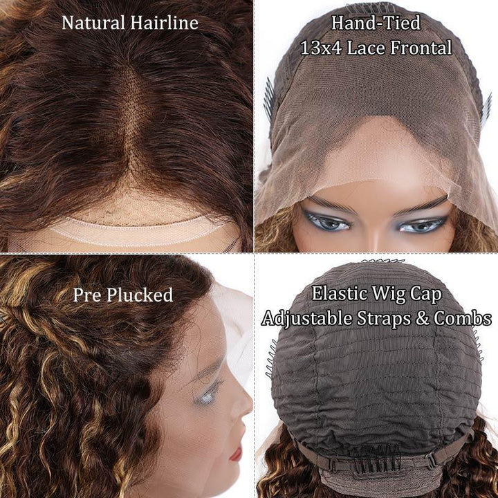 HUMAN HAIR OMBRE HIGHLIGHT 13X4 selling LACE FRONT 10INCH WIG