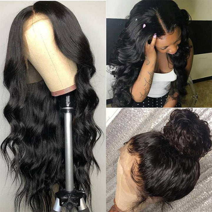 Peruvian Virgin Hair Body Wave 360 Lace Frontal Wigs 100 Human Hair Transparent Lace Wigs With Baby Hair ModernShow