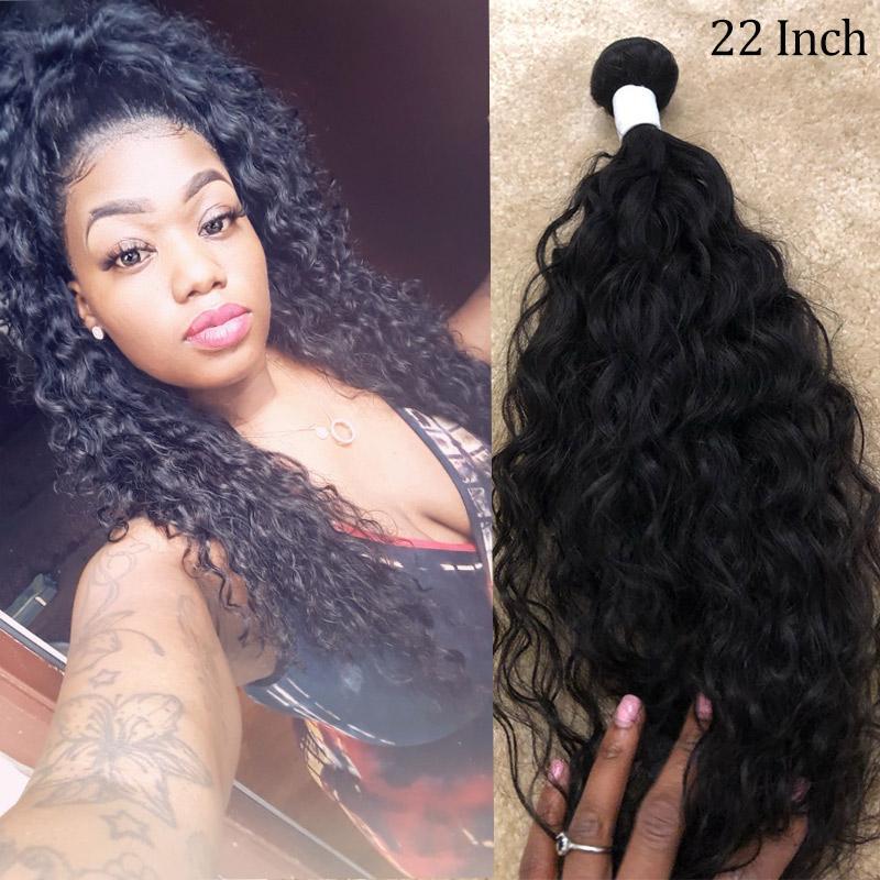 20 INCH 100% HUMAN HAIR BRAZILIAN WIG BANGS sold 10A WATER WAVE HAIR IN MY HAIR