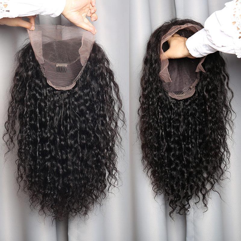 Virgin Only Black offers 22 Inches Water Wave Human Hair Wig